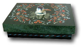 Hindeloopen Document Box with Faux Marble Effect